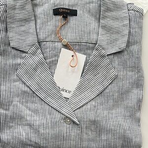 Quince Gray Striped Women’s Shirt